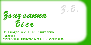 zsuzsanna bier business card